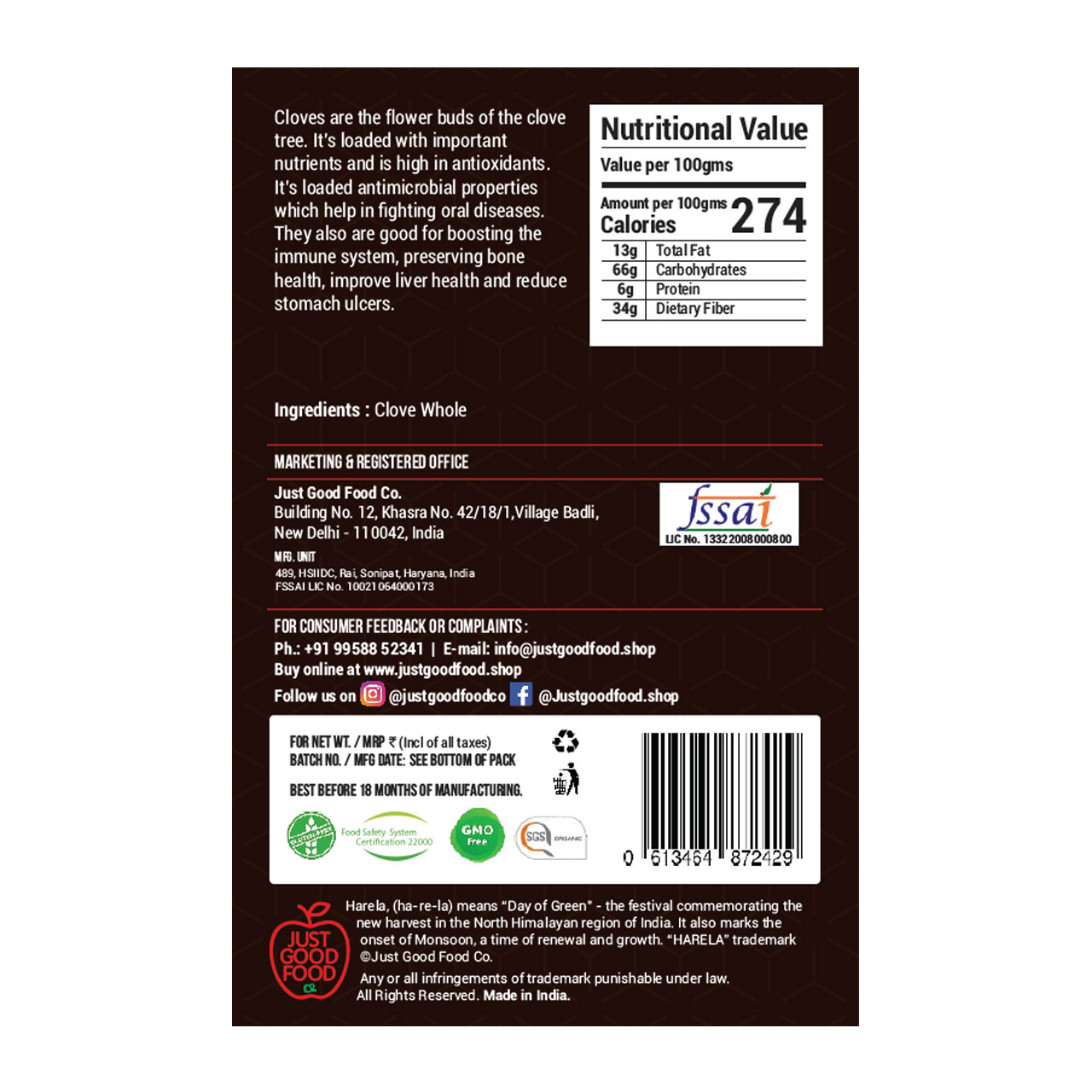 Mix Spice | Cinnamon/Dalchini | Clove/Long | Cumin/Jeera | Pack of 3 - Image 5