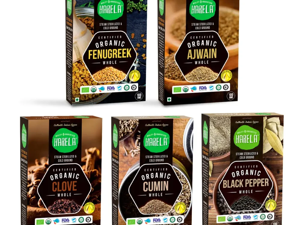 Whole Spices Combo | Ajwain | Black | Clove | Cumin | Fenugreek | Pack of 5