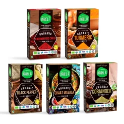 Kashmiri Red Chilli | Turmeric | Coriander | Black Pepper | Chaat Masala | Pack Of 5