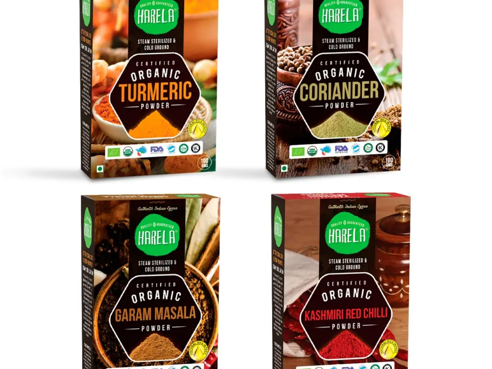 Coriander | Turmeric | Garam Masala | Kashmiri Red Chilli | Pack of 4