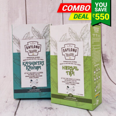 Herbal Tea & Kashmiri Kahwa With Honey-Pack of 2