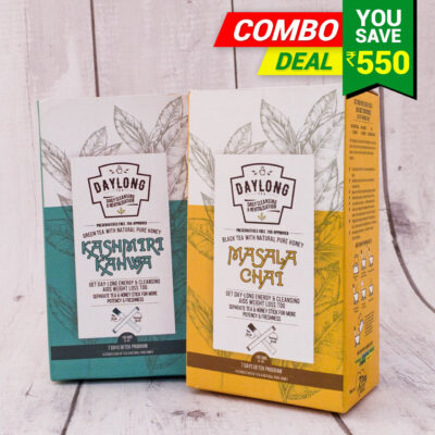 Masala Chai & Kashmiri Kahwa With Honey -Pack of 2