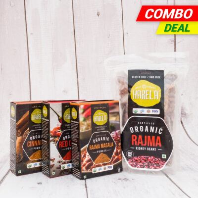 Rajam Combo Pack - (Rajma, Rajma Masala, Red Chili, Cinnamon)