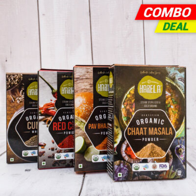 Daily Essentials Combo Pack - (Chat Masala, Cumin, Pav Bhaji Masala, Red Chili)