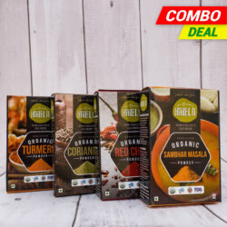 Daily Essentials Combo Pack - (Sambhar Masala, Turmeric, Red Chili, Coriander)